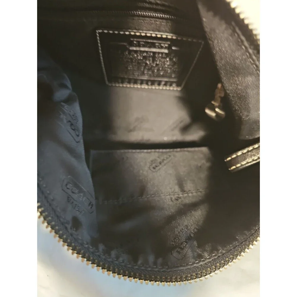 Vintage Coach 9564 Black Leather Legacy Demi Hobo Shoulder Bag Adjustable Strap